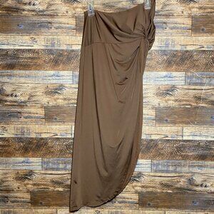 Brown Zaful Asymmetrical Skirt Size Large
